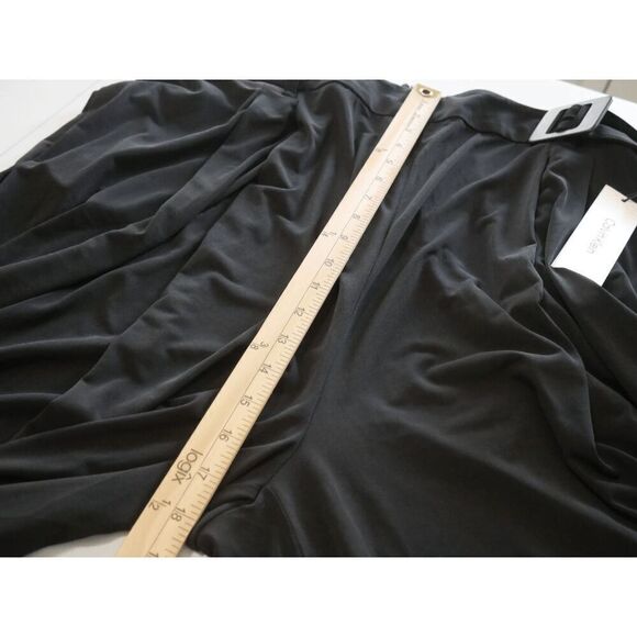 Calvin Klein Women's Plus Black Pleated Belted Cropped Wide Leg Pants 2X - Picture 8 of 9